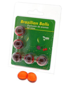 TALOKA - 5 BRAZILIAN BALLS STRAWBERRY  CHERRY INTIMATE GEL