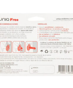 Alternative view of UNIQ - FREE LATEX FREE CONDOMS WITH PROTECTIVE RING 3 UNITS