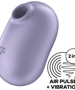 SATISFYER PRO TO GO 2 DOUBLE AIR PULSE STIMULATOR  VIBRATOR - VIOLET