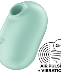 SATISFYER PRO TO GO 2 DOUBLE AIR PULSE STIMULATOR  VIBRATOR - BEIGE