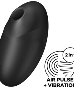 SATISFYER VULVA LOVER 3 AIR PULSE STIMULATOR  VIBRATOR - BLACK