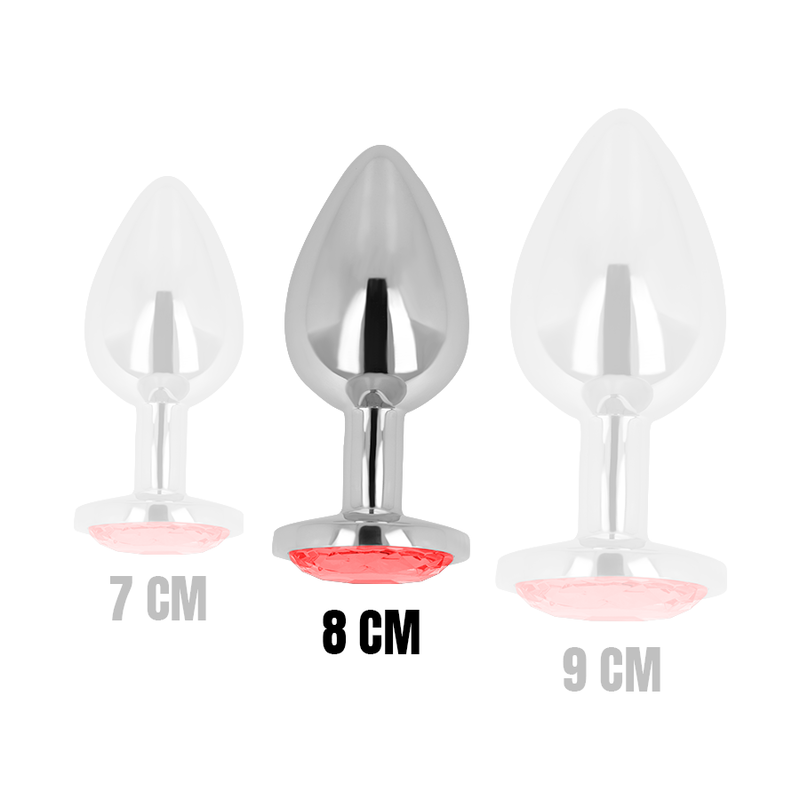 OHMAMA - ANAL PLUG WITH RED CRYSTAL 8 CM - Image 4