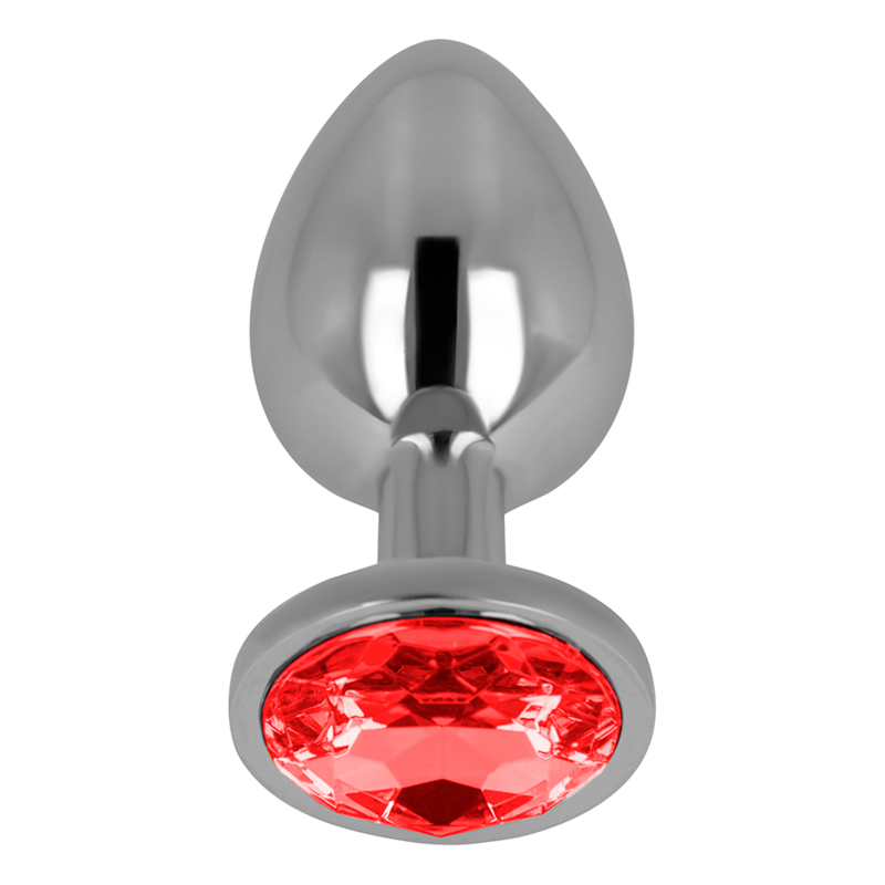 OHMAMA - ANAL PLUG WITH RED CRYSTAL 8 CM - Image 2
