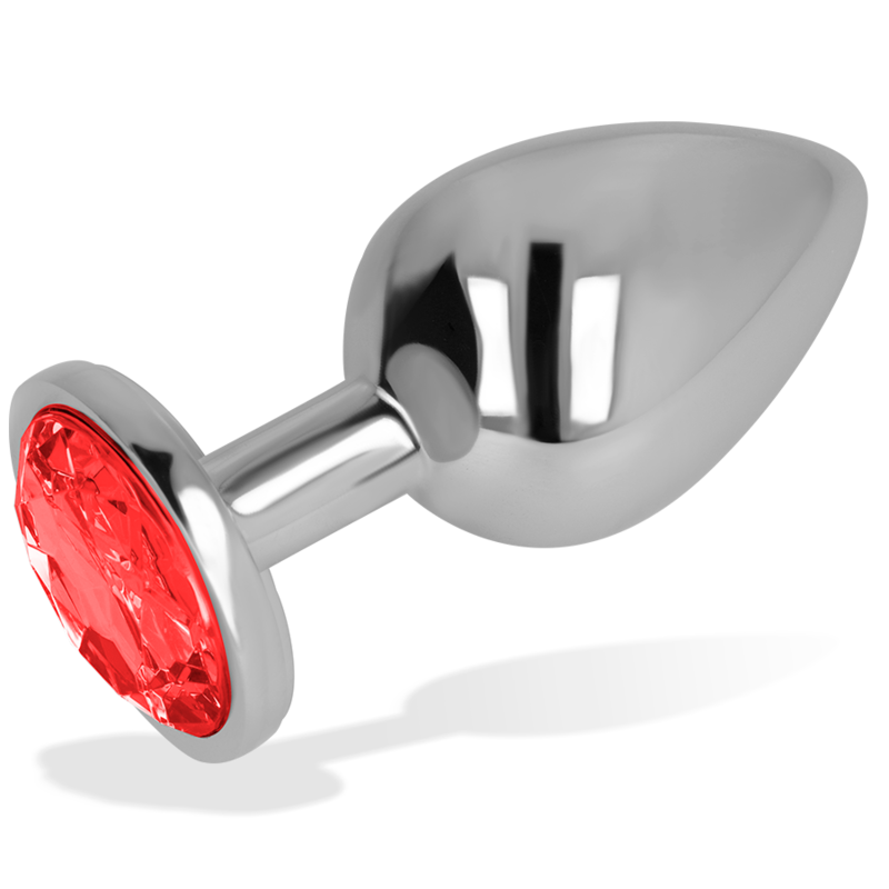 OHMAMA - ANAL PLUG WITH RED CRYSTAL 8 CM - Image 3