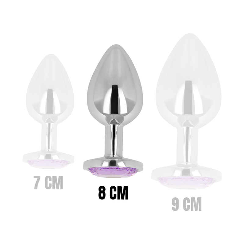OHMAMA - ANAL PLUG WITH VIOLET CRYSTAL 8 CM - Image 4