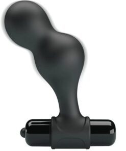 Alternative view of MR PLAY - BLACK SILICONE VIBRATOR ANAL PLUG
