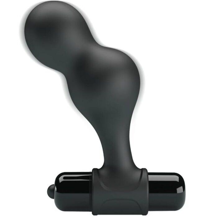 MR PLAY - BLACK SILICONE VIBRATOR ANAL PLUG - Image 2