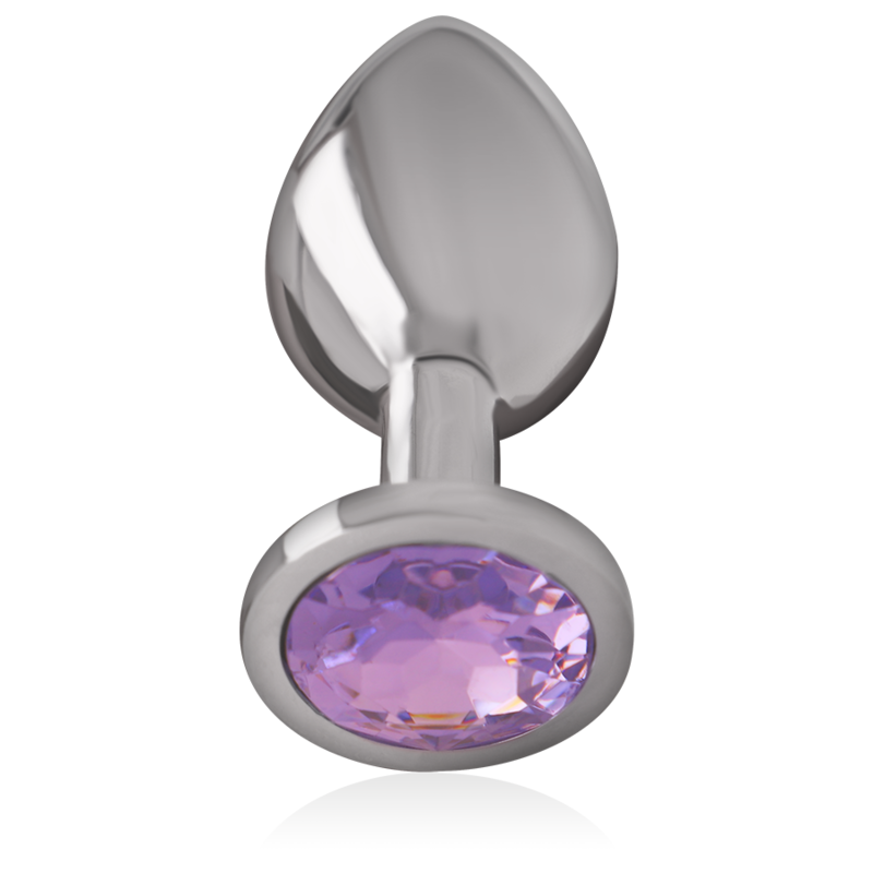 INTENSE - ALUMINUM METAL ANAL PLUG WITH VIOLET CRYSTAL SIZE S - Image 2