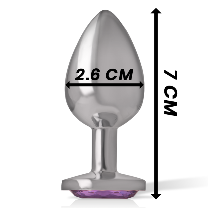 INTENSE - ALUMINUM METAL ANAL PLUG WITH VIOLET CRYSTAL SIZE S - Image 4