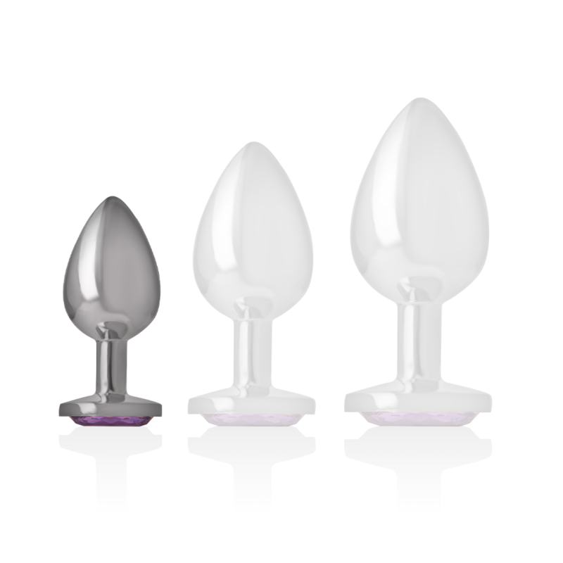 INTENSE - ALUMINUM METAL ANAL PLUG WITH VIOLET CRYSTAL SIZE S - Image 5