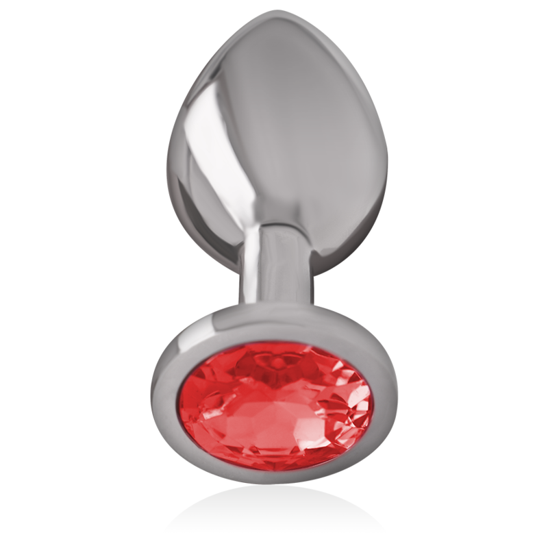 INTENSE - ALUMINUM METAL ANAL PLUG WITH RED CRYSTAL SIZE S - Image 2
