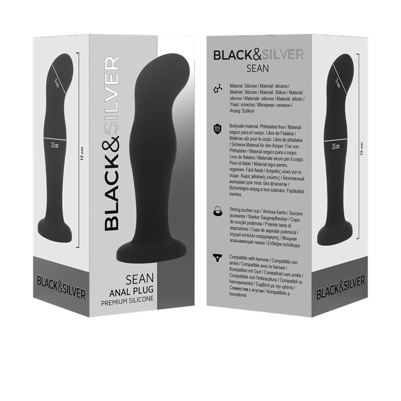 BLACKSILVER - SEAN PLUG ANAL PREMIUM SILICONE BLACK - Image 5