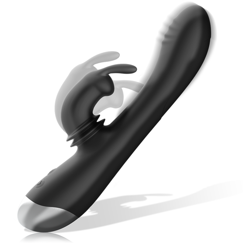 BLACKSILVER - DJ. ADAM RECHARGEABLE SILICONE RABBIT STIMULATOR BLACK - Image 3