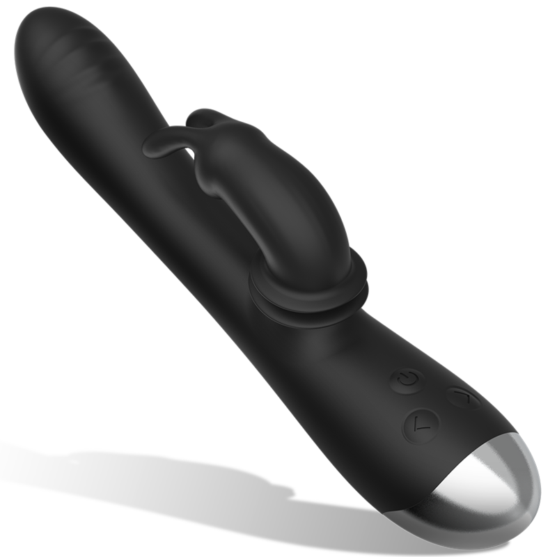 BLACKSILVER - DJ. ADAM RECHARGEABLE SILICONE RABBIT STIMULATOR BLACK - Image 2