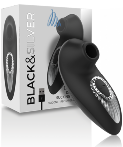 BLACKSILVER - DRAKE DELUXE SUCKING VIBE RECHARGEABLE SILICONE BLACK