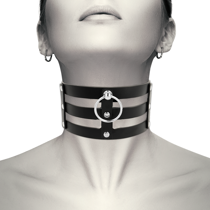 COQUETTE CHIC DESIRE - FETISH STYLE VEGAN LEATHER CHOKER - Image 2