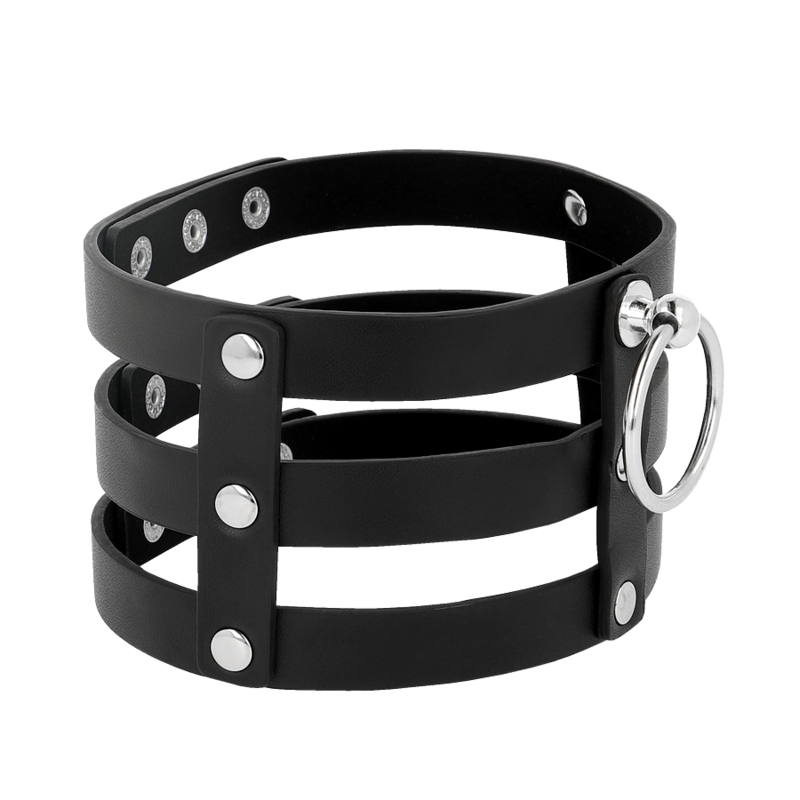 COQUETTE CHIC DESIRE - FETISH STYLE VEGAN LEATHER CHOKER - Image 3