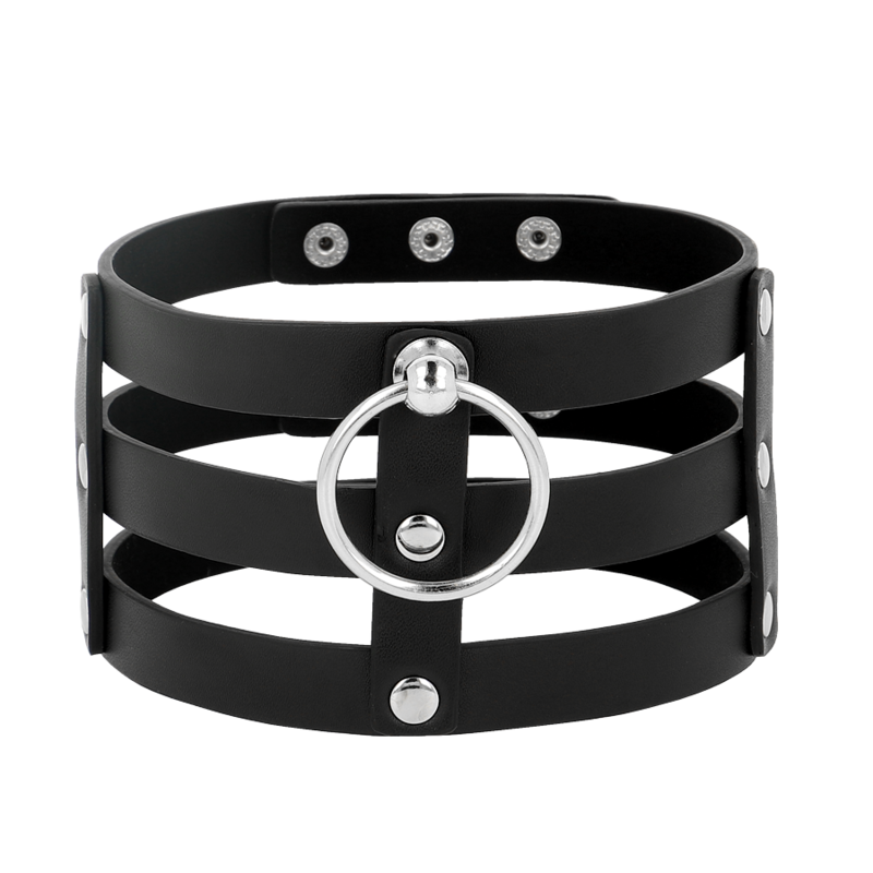 COQUETTE CHIC DESIRE - FETISH STYLE VEGAN LEATHER CHOKER - Image 4