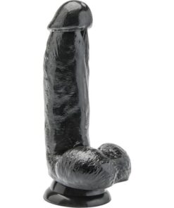 GET REAL - DILDO 12 CM WITH BALLS BLACK
