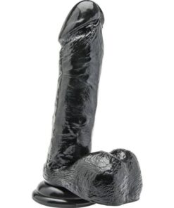 GET REAL - DILDO 18 CM WITH BALLS BLACK