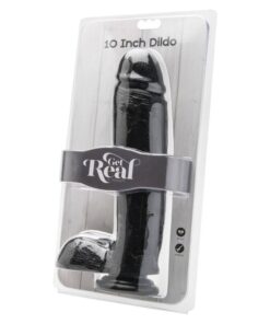 Alternative view of GET REAL - DILDO 25,5 CM WITH BALLS BLACK