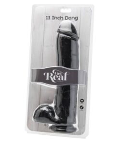 Alternative view of GET REAL - DILDO 28 CM WITH BALLS BLACK