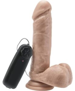 GET REAL - DILDO 18 CM WITH BALLS VIBRATOR SKIN