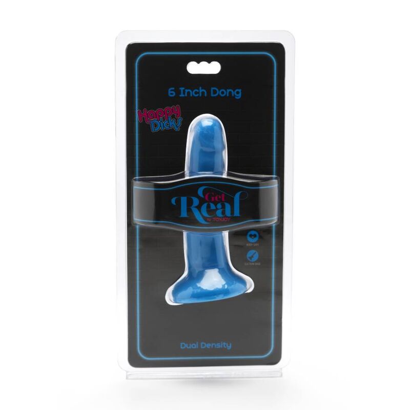 GET REAL - HAPPY DICKS DONG 12 CM BLUE - Image 2