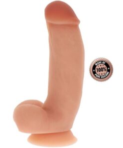 GET REAL - SILICONE DILDO 18 CM W BALLS SKIN