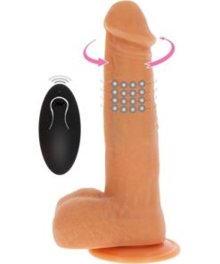 GET REAL - ROTATING BEADS VIBRATING DILDO SKIN