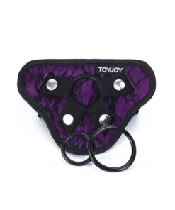 Alternative view of GET REAL - STRAP-ON LACE HARNESS PURPLE
