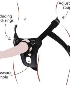 GET REAL - STRAP-ON PLEASURE HARNESS BLACK