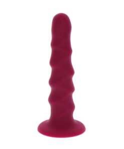 GET REAL - RIBBED DONG 12 CM RED