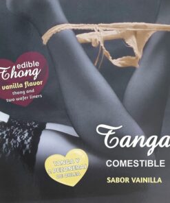 HOTFLOWERS - WAFER THONG AND 2 NIPPLE PADS GIRL VANILLA FLAVOR /es/pt/en/fr/it/