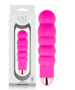 DOLCE VITA - RECHARGEABLE VIBRATOR SIX PINK 7 SPEEDS