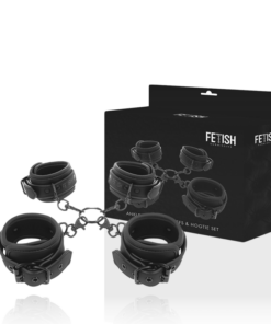 Alternative view of FETISH SUBMISSIVE - SET OF HAND AND ANKLE HANDCUFFS WITH NOPRENE LINING