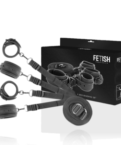 Alternative view of FETISH SUBMISSIVE - SET OF HANDCUFFS AND TIES WITH NOPRENE LINING