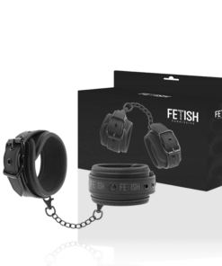 Alternative view of FETISH SUBMISSIVE - VEGAN LEATHER HANDCUFFS WITH NOPRENE LINING
