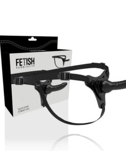 Alternative view of FETISH SUBMISSIVE HARNESS - BLACK SILICONE REALISTIC 16 CM