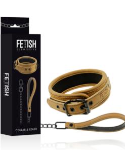 Alternative view of FETISH SUBMISSIVE ORIGEN - NEOPRENE LINED NECKLACE WITH CHAIN