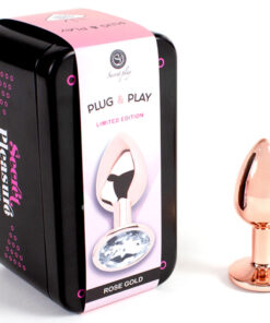 Alternative view of SECRETPLAY - METAL BUTT PLUG ROSE GOLD SMALL SIZE 7 CM
