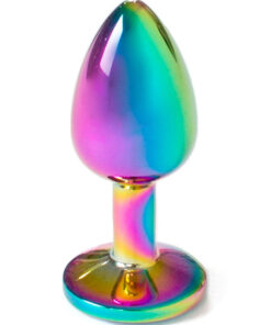 SECRETPLAY - METAL BUTT PLUG RAINBOW SMALL SIZE 7 CM