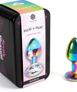 Alternative view of SECRETPLAY - METAL BUTT PLUG RAINBOW SMALL SIZE 7 CM