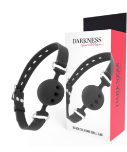 DARKNESS - BLACK BREATHABLE SILICONE GAG
