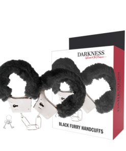 DARKNESS - BLACK LINED METAL HANDCUFFS