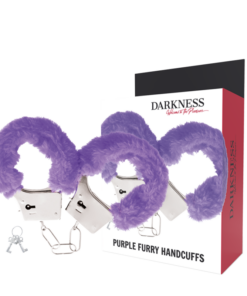 DARKNESS - LILAC LINED METAL HANDCUFFS