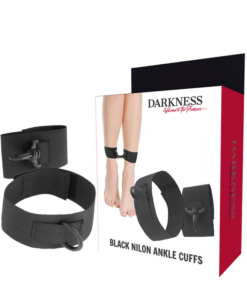DARKNESS - BLACK NYLON ANKLE CUFFS