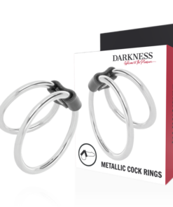 DARKNESS - DOUBLE METAL PENIS RING