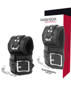 DARKNESS - BLACK LINED BDSM HANDCUFFS