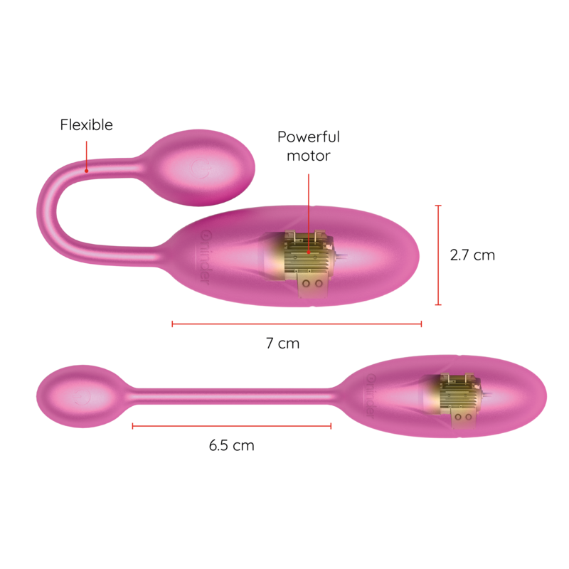 ONINDER - DENVER VIBRATING EGG PINK 7 X 2.7 CM FREE APP - Image 3